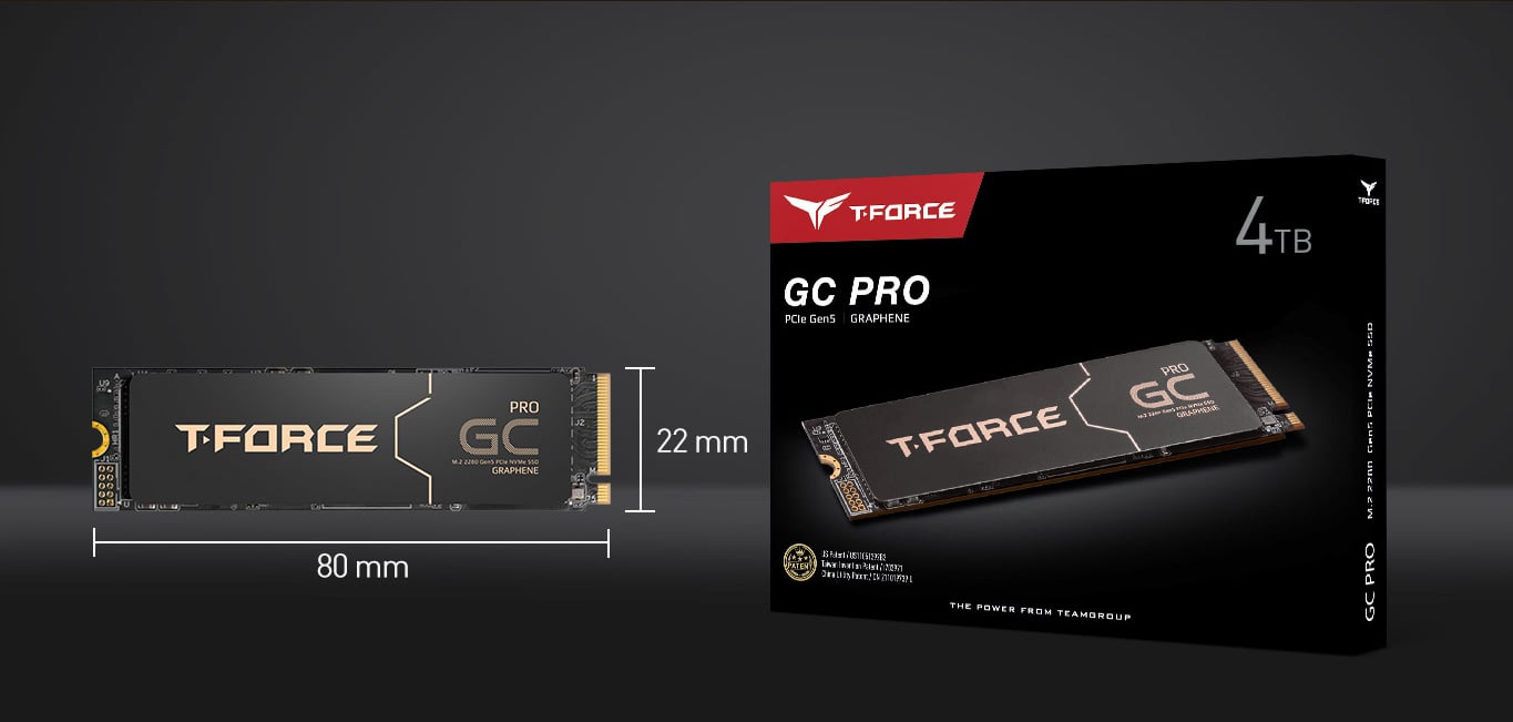 Team Group T-FORCE GC PRO M.2 2280 4TB PCIe Gen 5.0x4 with DRAM